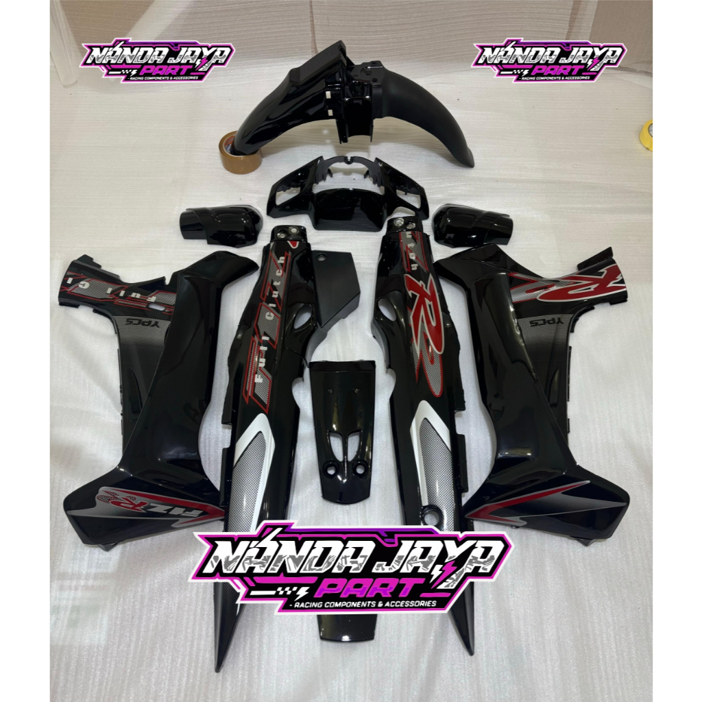 cover bodi fizr hitam full clutch - bodi fullset fizr hitam full clutch premium - kap fizr premium