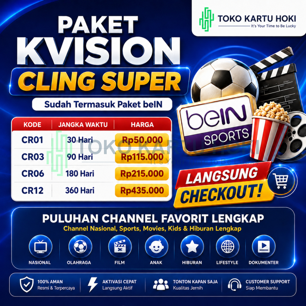 Paket TV K-Vision Cling SUPER Murah Lebih Lengkap Semua Channel