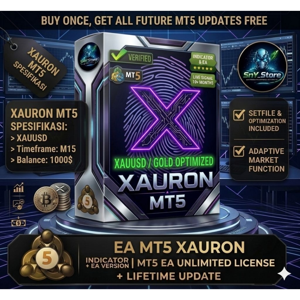 Robot Trading Gold XAUUSD EA Xauron MT5 | Expert Advisor MT5 Auto Trading Forex