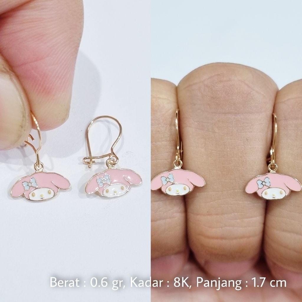 Anting Anak My Melody Pink Muda Emas UBS 8K - MA3 / 0.6 gram
