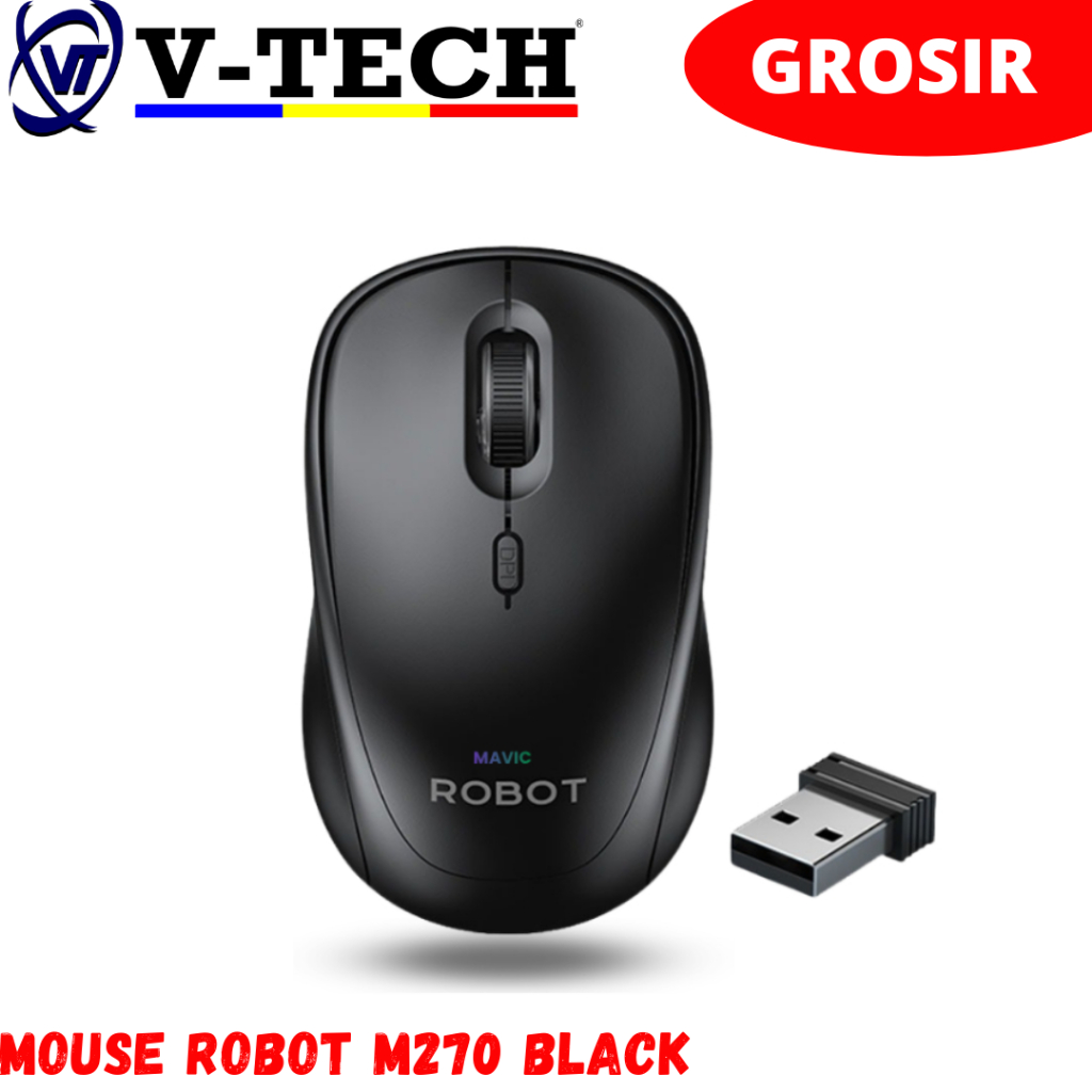 Robot M270 Wireless Mouse 2.4G Optical Silent Click Mini