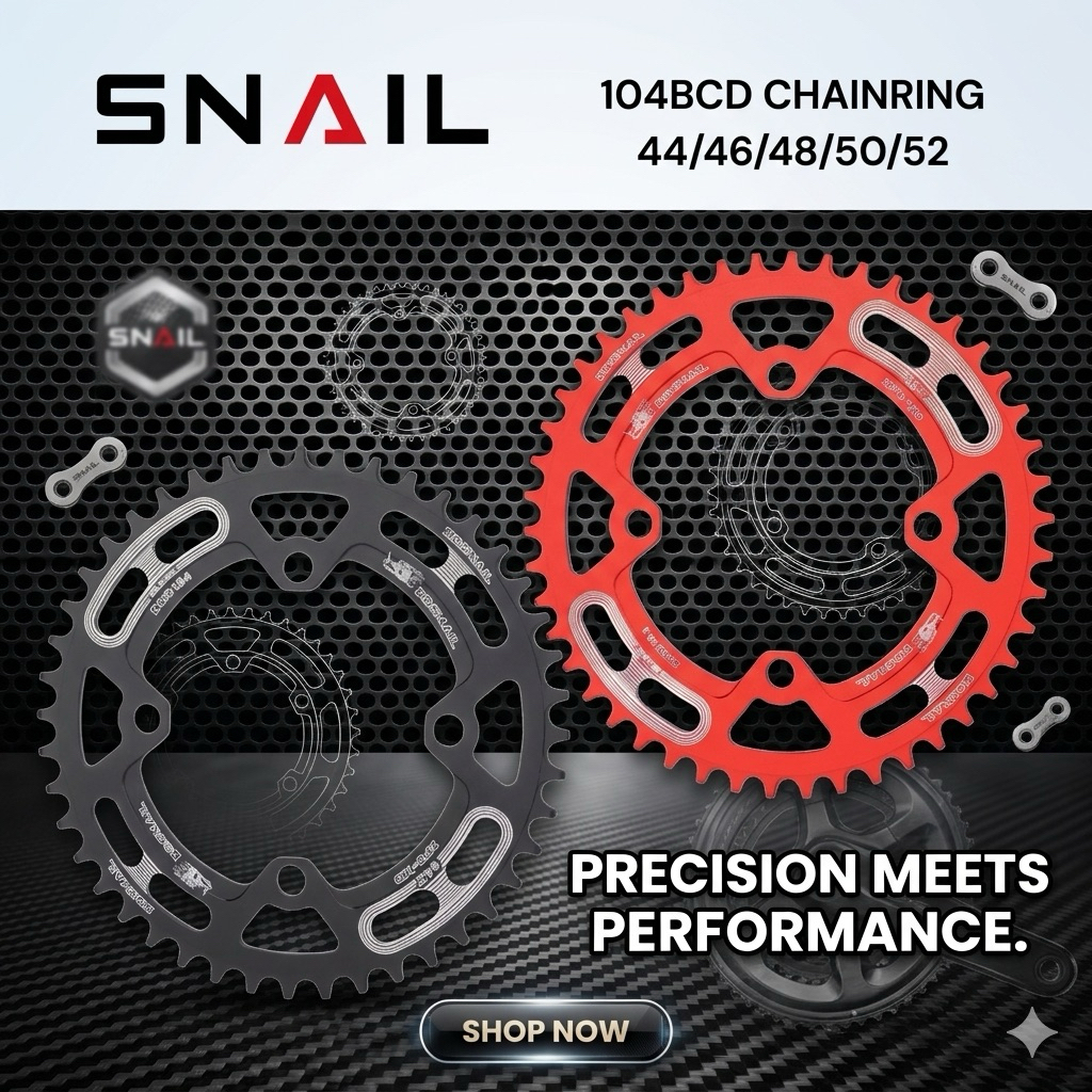 Chainring 44T Snail - Merah