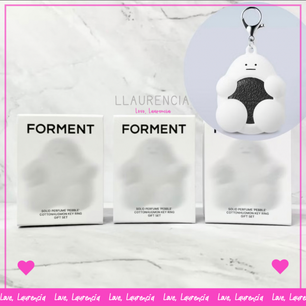 EXP 01/28 Forment Cotton Hug Solid Perfume Pebble with Key Ring Limited Edition / Cottonhugmon Parfu