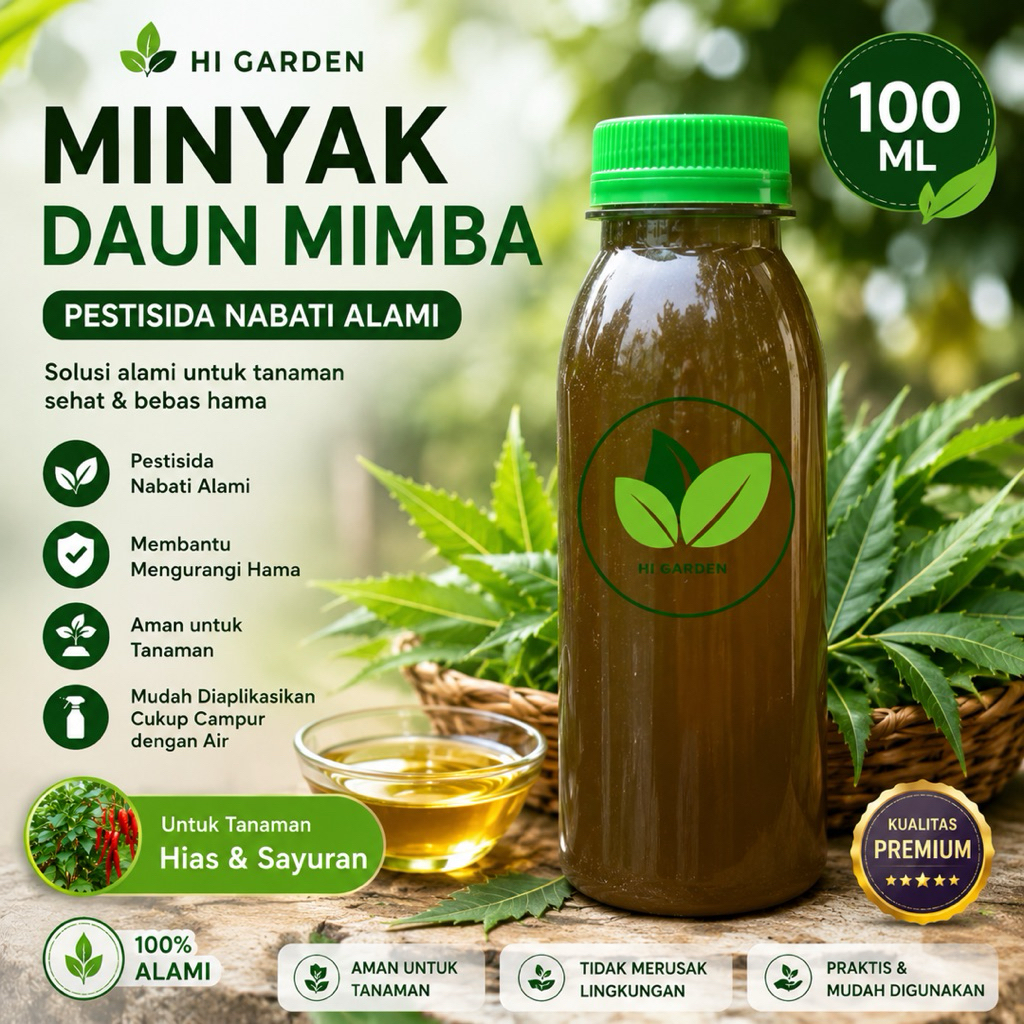 Minyak Daun Mimba 100ml – Pestisida Organik Alami Anti Hama & Jamur
