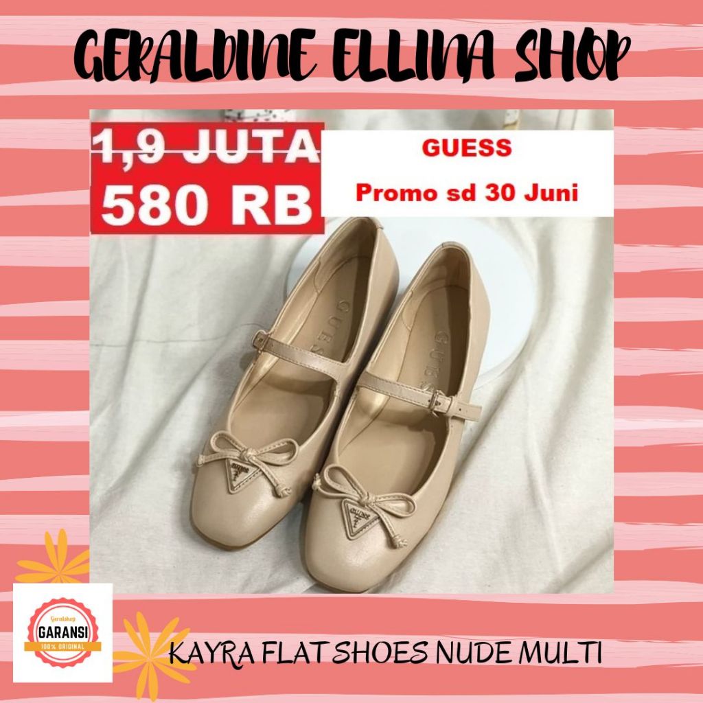 Sepatu flat shoes Guess wanita 100% original SALE KAYRA