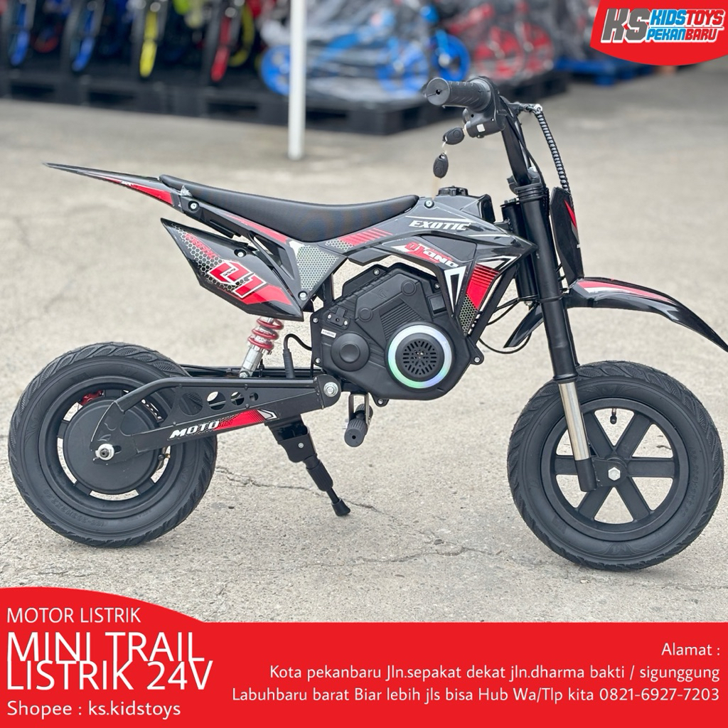 motor trail listrik anak aki 24 Volt