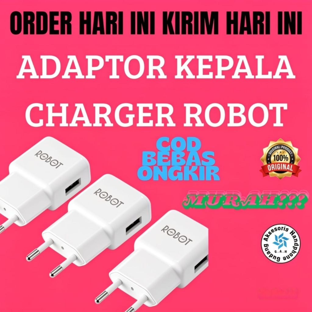 Adaptor Kepala Charger Robot Original Murah