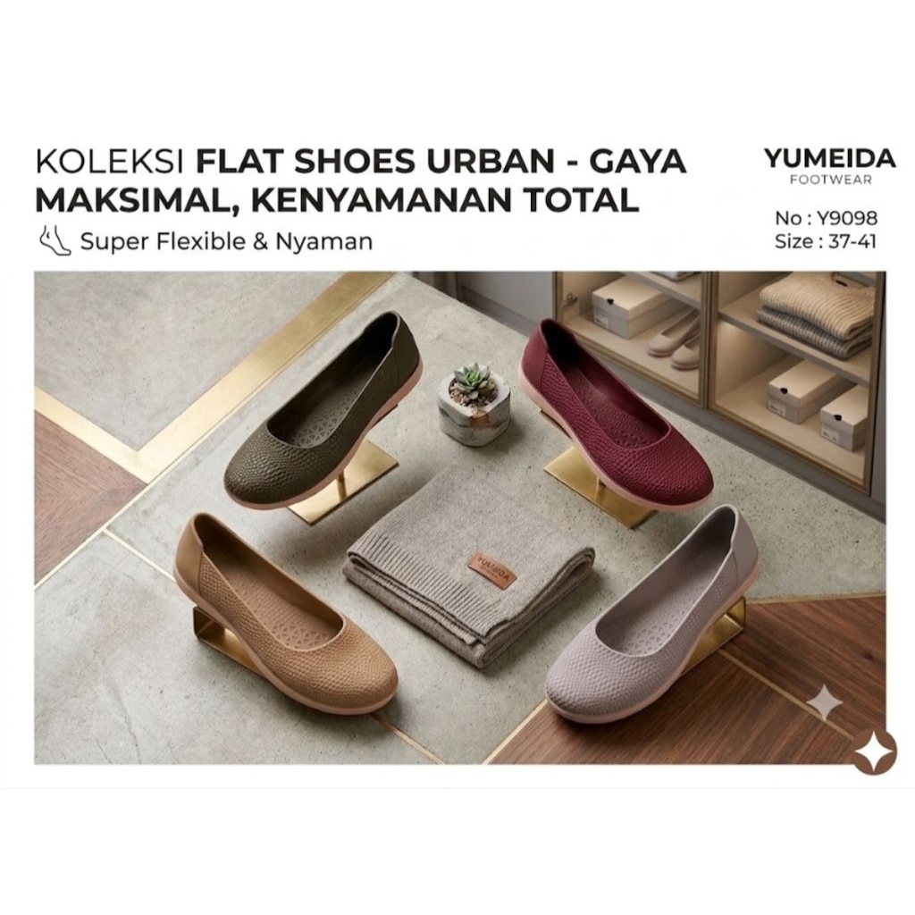 YUMEIDA9098, Sepatu Slip on Wanita
