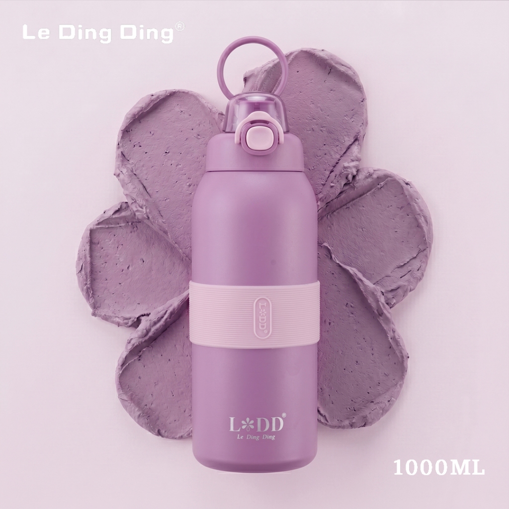 Le Ding Ding-Botol minum Stainless Steel Cangkir Tumbler Kopi 1000ml Insulated Vacuum Cup 304 stainl