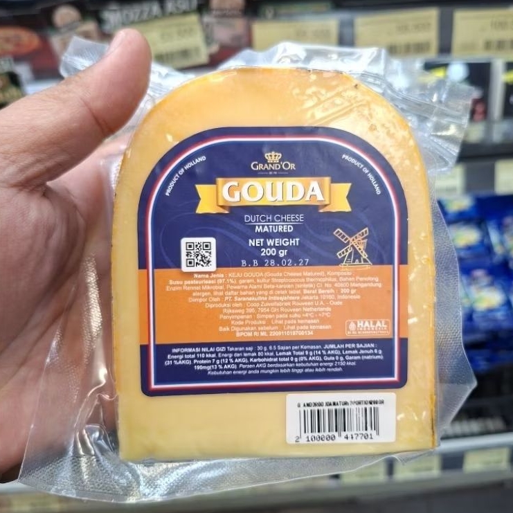 keju grand or Gouda matured portion / keju Gouda / pcs 200gr