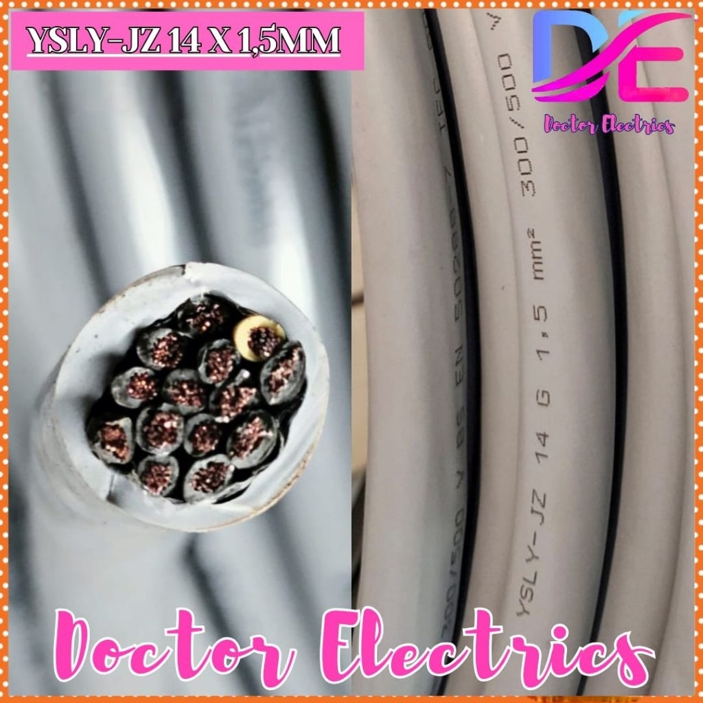 [ECER=METER] CABLE MULTICORE GREY KABEL SERABUT ABU-ABU YSLY TANPA SCREEN YSLY-JZ 14x1,5MM 14x1.5MM 