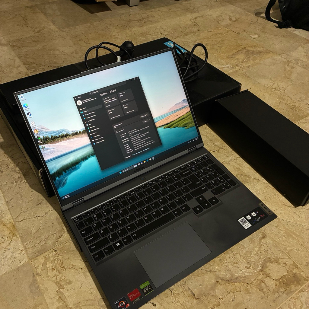 Lenovo Legion 5 Pro 16ACH6H Ryzen 7-5800H RTX 3070 32GB RAM 1TB SSD (Second Bekas Mulus Termurah Pre