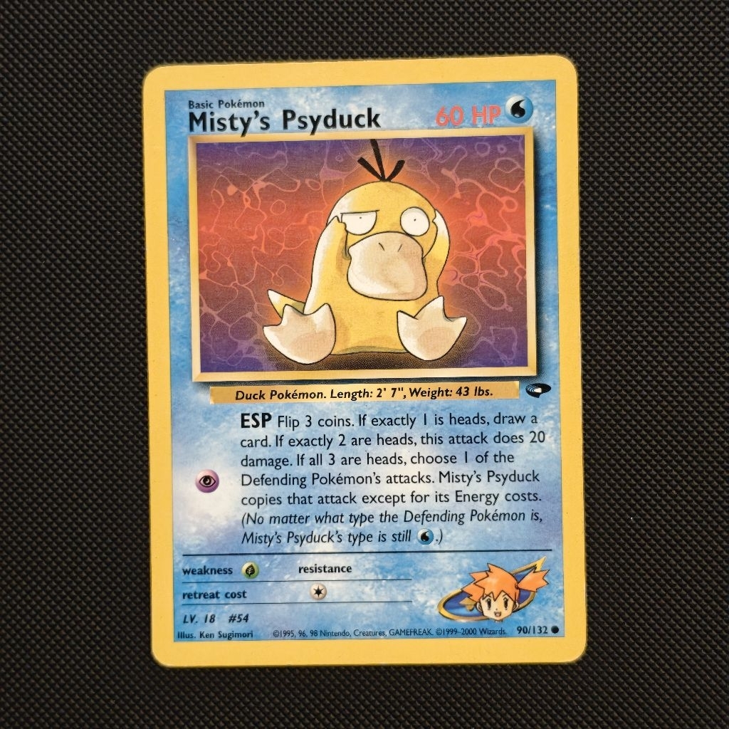 Kartu Pokemon Misty Psyduck 90/132 Binder Only Kondisi B