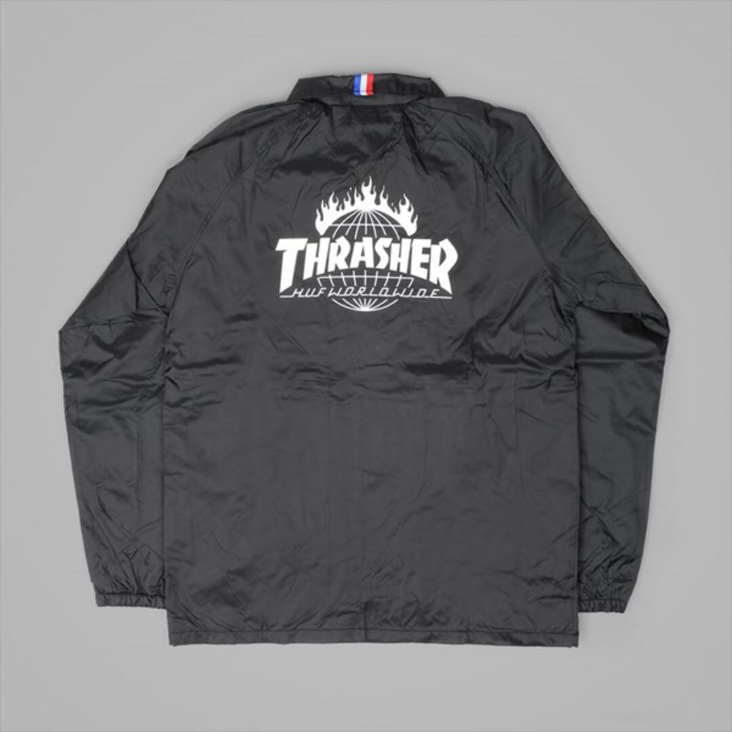 HUF x Thrasher Skateboarding Coach Jacket windbreaker original
