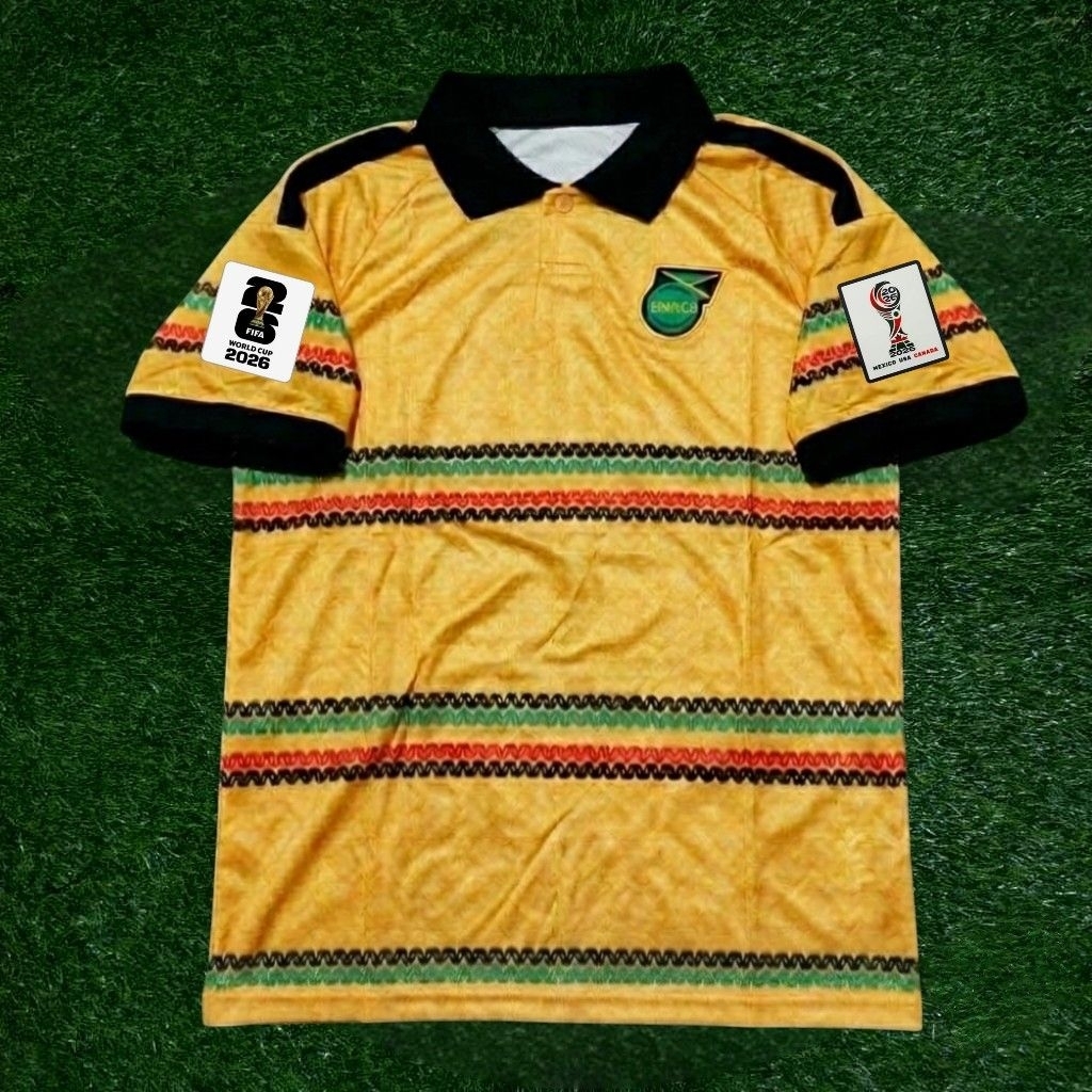 JERSEY BOLA JAMAIKA HOME FULL PATCH PIALA DUNIA 2026 TOP QUALITY