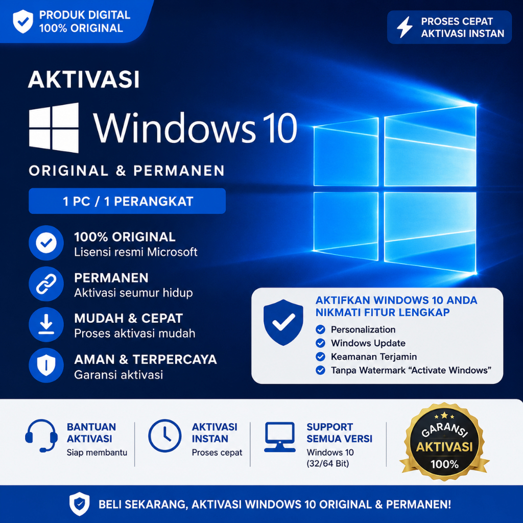 AKTIVASI WINDOWS 10 PRO