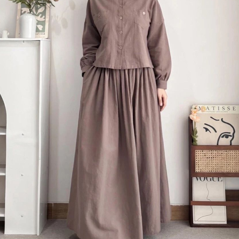 Baju Muslim. One Set Rok.  Setelan Rok. Fashion Muslim. Pakaian Wanita. Ryuka One Set