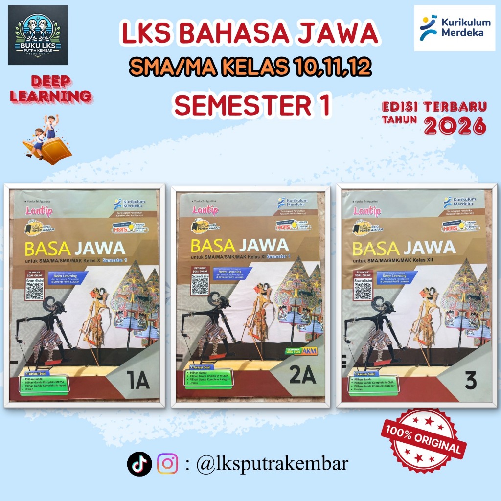LKS LANTIP BAHASA JAWA (JATIM) KELAS 10,11 DAN 12 UNTUK SMA/MA/SMK SEMESTER 1 KURIKULUM MERDEKA-LANT