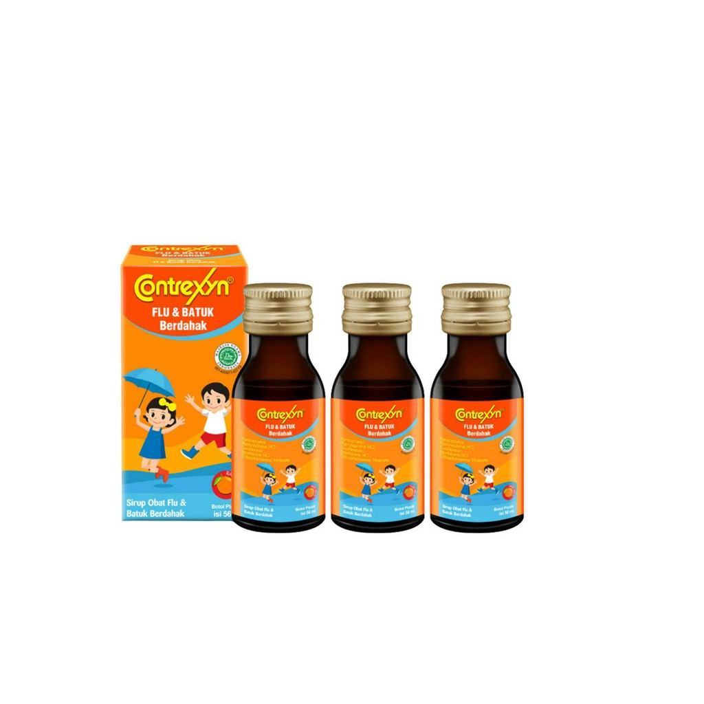 Contrexyn Sirup Obat Flu & Batuk Berdahak Isi 56 Oranye