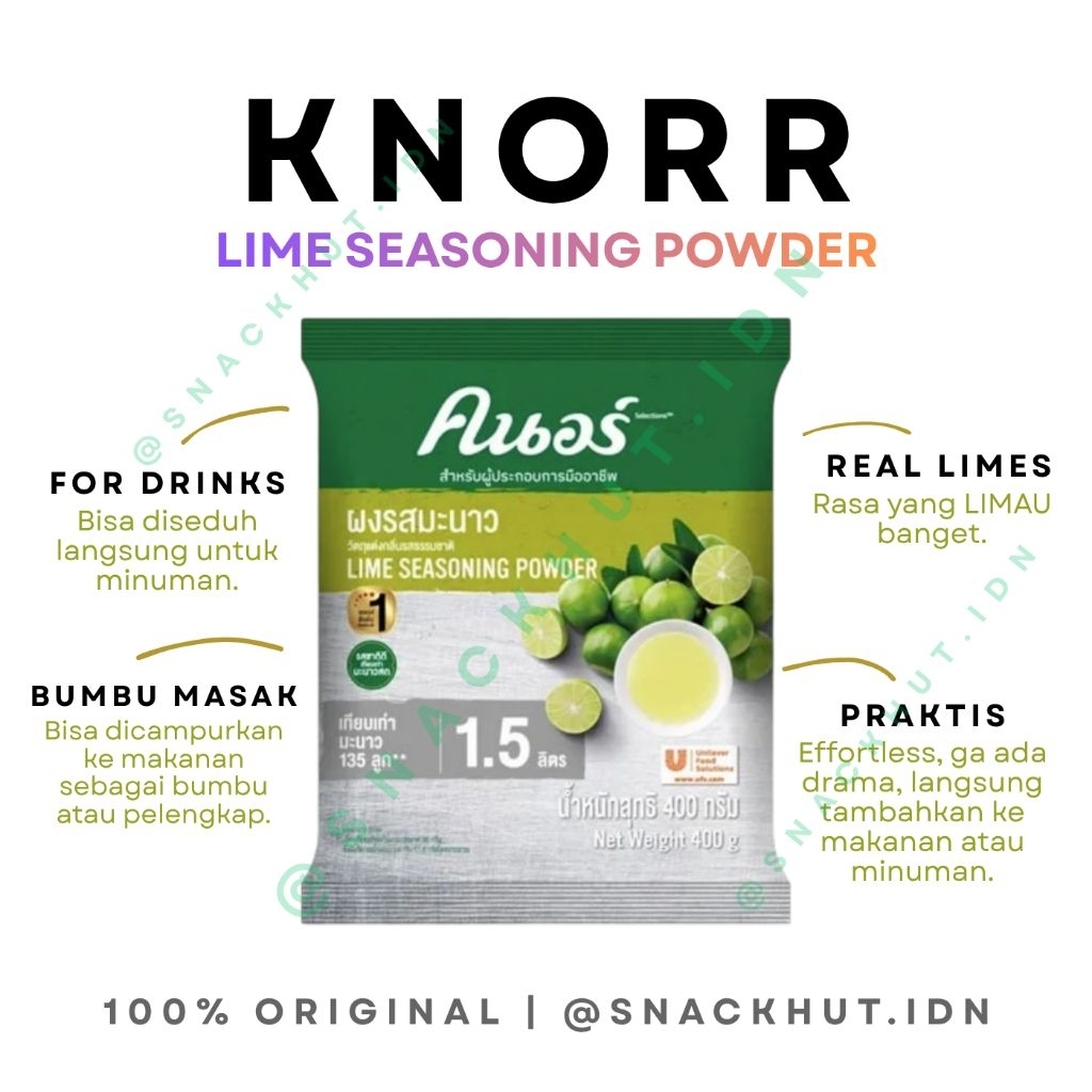 KNORR LIME SEASONING POWDER/BUBUK MINUMAN LIME