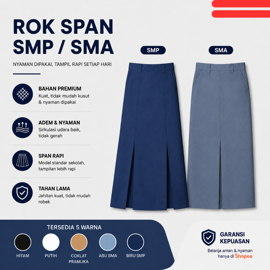 Rok Sekolah Span Jumbo dan Reguler untuk SMP SMA SMK
