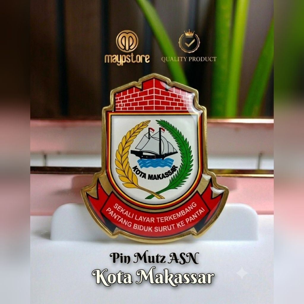 Pin Mutz ASN Lambang Kota Makassar | Pin Logo Pemkot Makassar