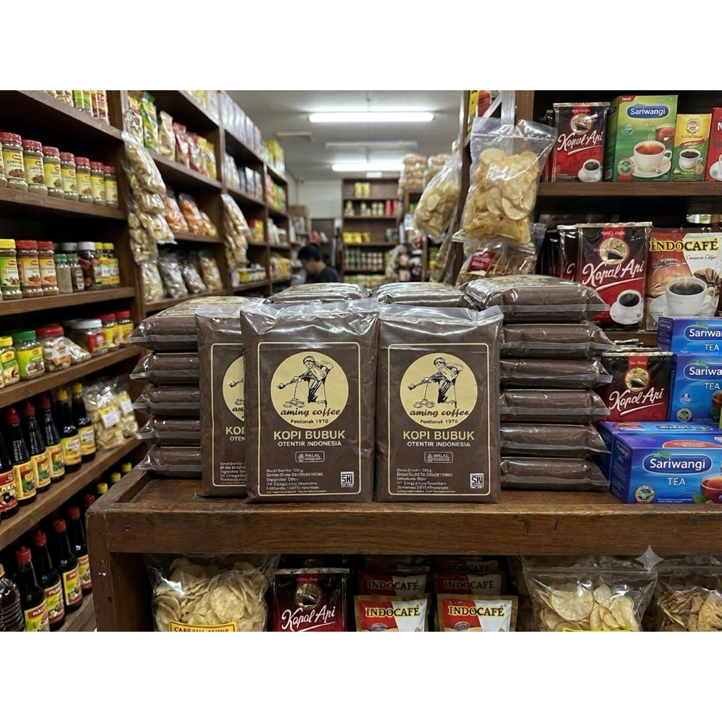 KOPI AMING PONTIANAK 500 GRAM - Kopi Bubuk Otentik Indonesia  / BUBUK KOPI AMING KOPI PONTIANAK