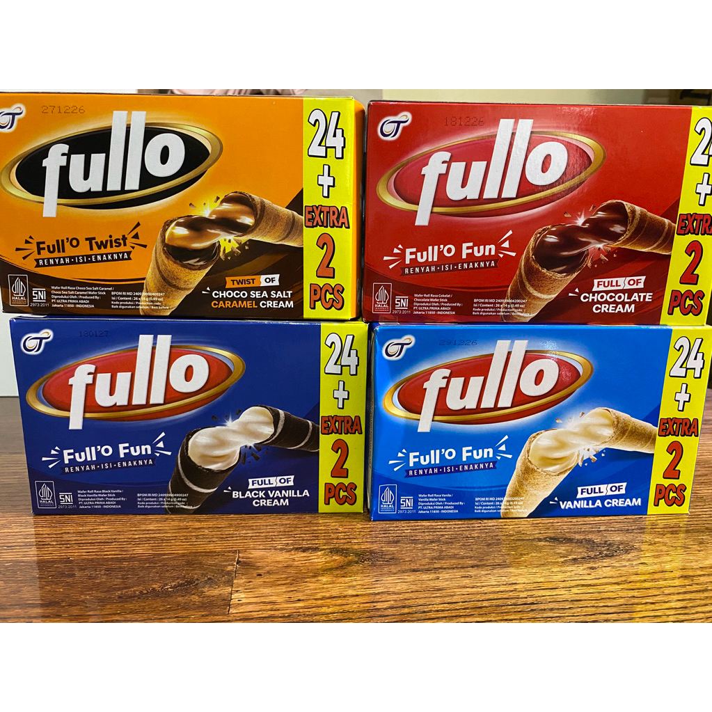 Fullo Full'o Fun 24 + 2 Pcs Rasa Choco Sea Salt Caramel Cream & Black Vanilla Cream