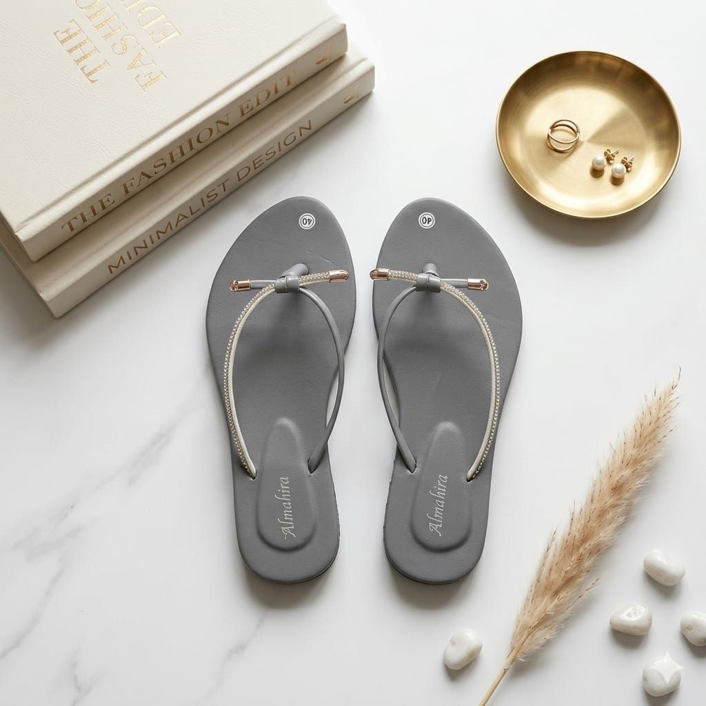 Almahira Sandal Wanita Karet Jepit Jelly Terbaru Termura Kekinian Sandal Jepit Model Pita