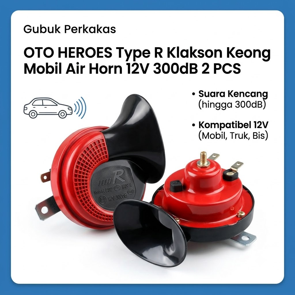 Type R Klakson Keong Mobil Air Horn 12V 300dB 2 PCS