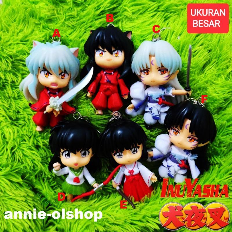 Gantungan Kunci Inuyasha Kagome Sesshomaru Kikyo Action Figure Keychain