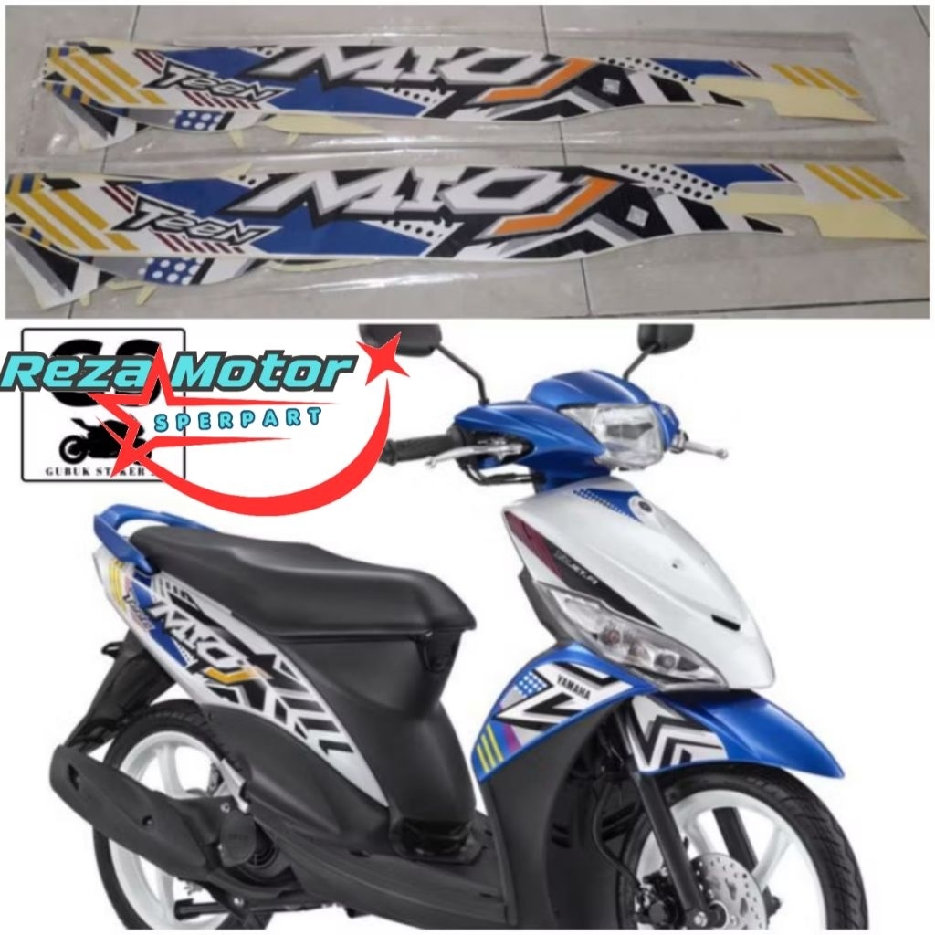 stiker Mio j teen/ striping Mio j biru