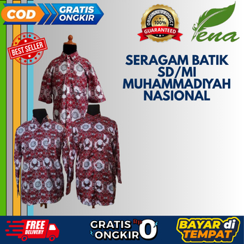 SATIN Batik SD/MI Muhammadiyah Nasional S-XXL