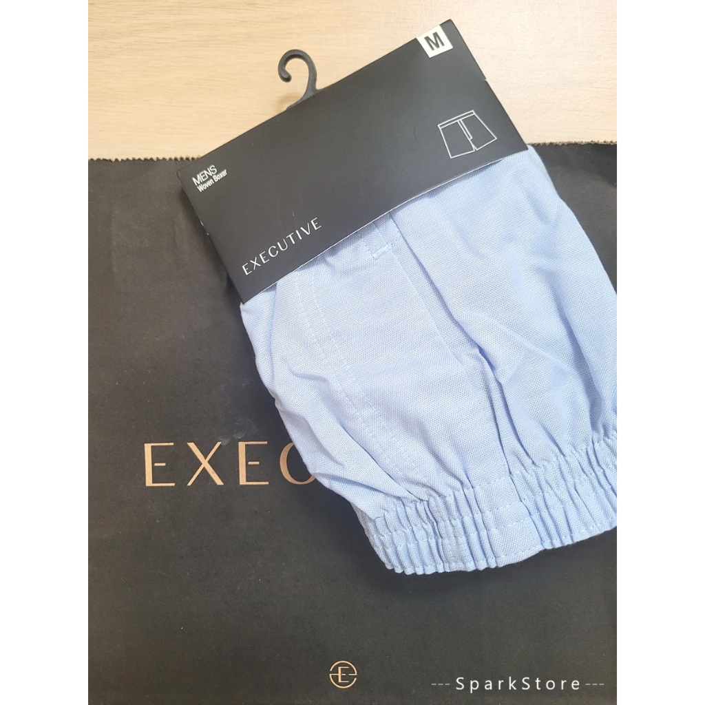 [NEW][BARU] The Executive Celana Boxer Katun Rajut Biru Muda Polos