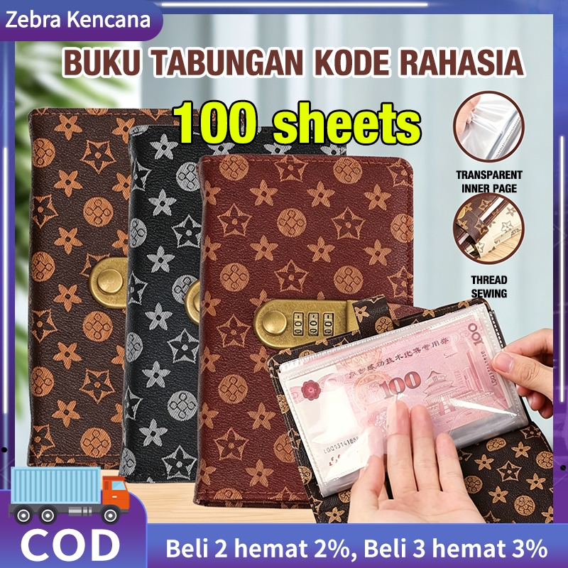 Pasangan Tantangan 100 hari Amplop Notepad Tabungan Folder Tabungan Amplop tantangan menabung uang