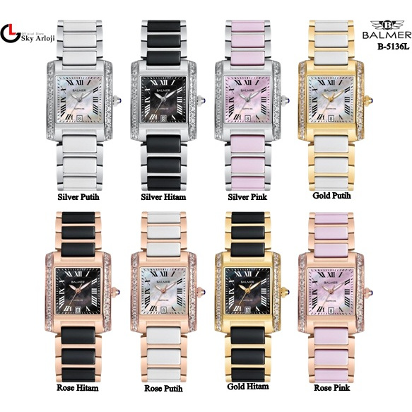 Balmer 5136 Jam Tangan Wanita Analog Sapphire Glass(Stainless/Keramik)