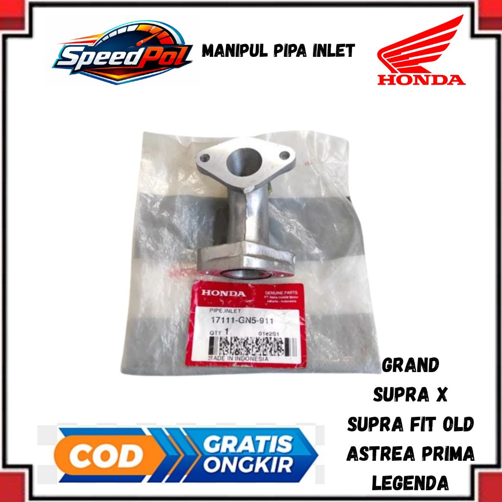 Ori Manipul Pipa Inlet GN5 Honda Grand Motor Supra Manipol 17111-GN5-911