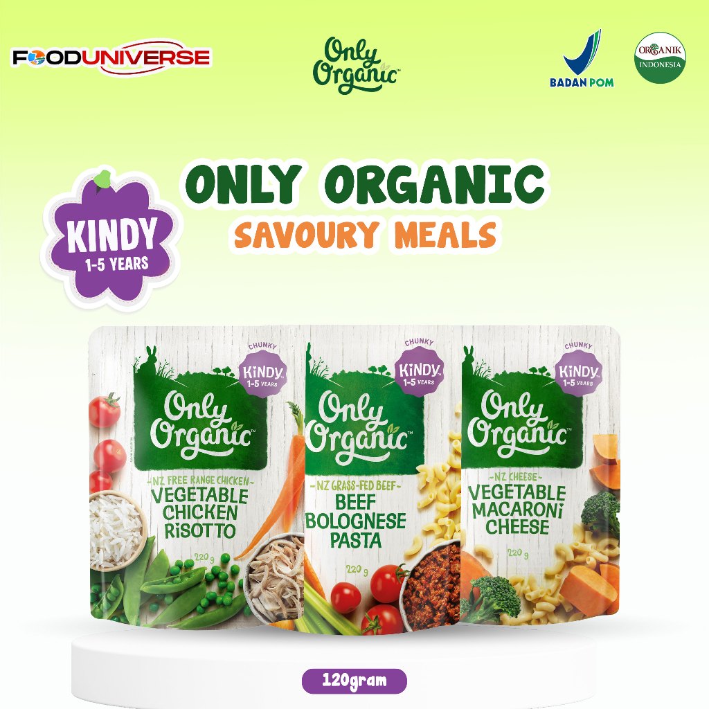 Only Organic Savoury Meal Kindy 1-5 years 220 gr