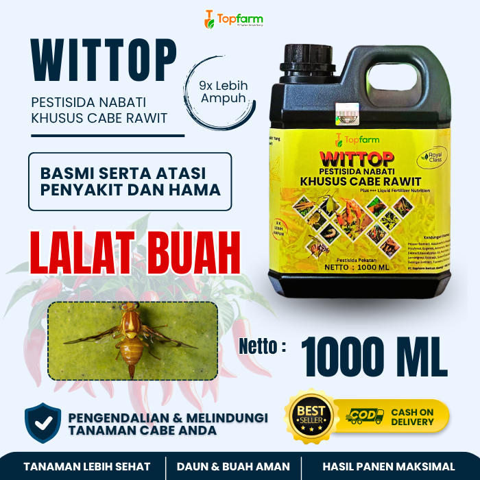Pestisida Lalat Buah Cabe Rawit / Pembasmi Hama Tanaman Cabe Rawit / Pestisida Topfarm / Obat Sempro