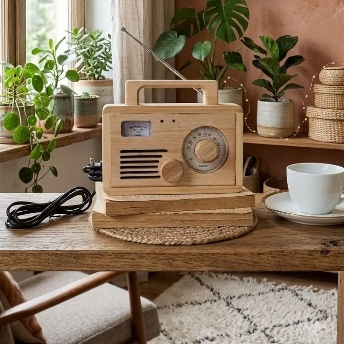 Radio kayu unik tuner fm