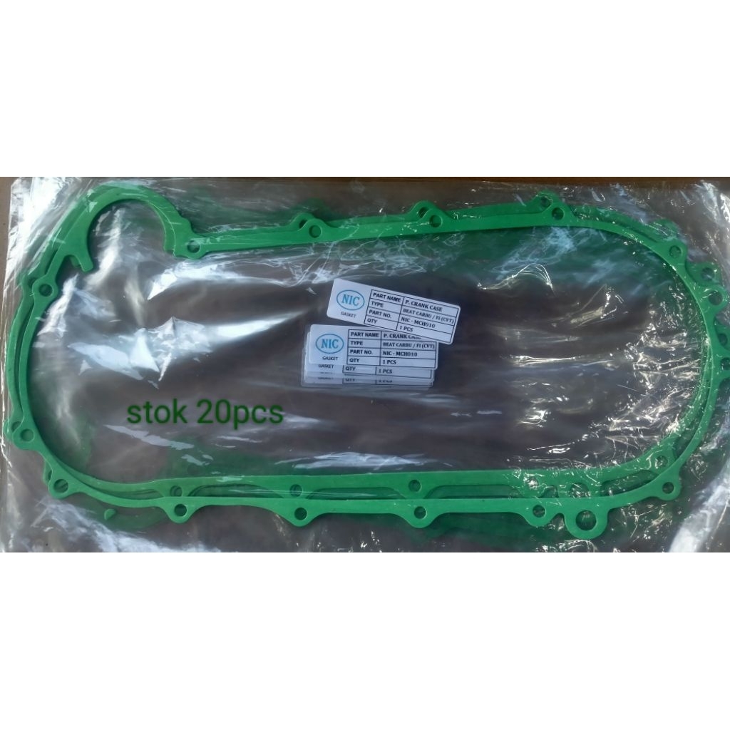 Paking (gasket) bak CVT berwarna hijau,motor Honda Beat,Tipe karburator maupun injeksi (FI)