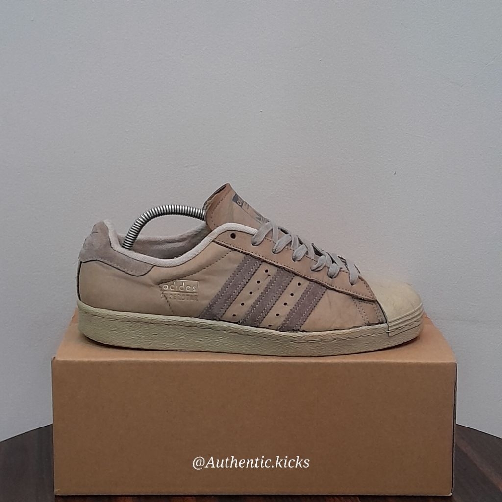 Sepatu Second Casual Adidas Superstar 80s Medium Grey Size 42 2/3 insole 27 cm Original Guarantee 10