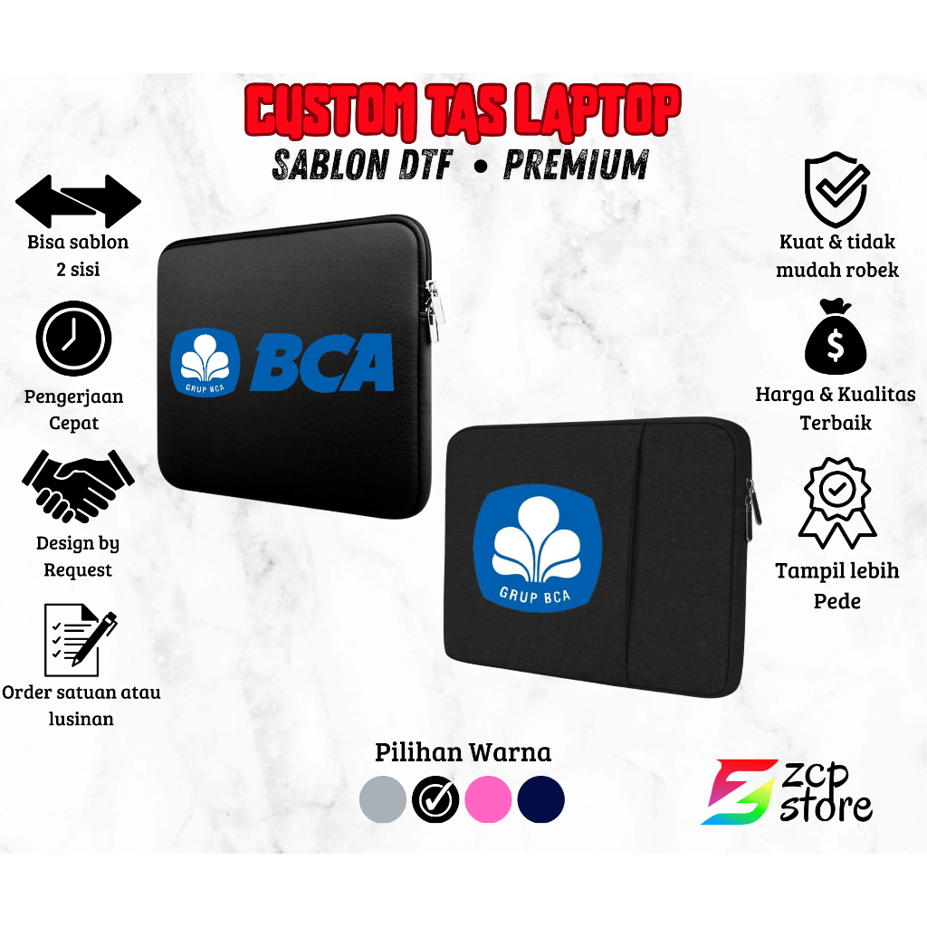 Tas Laptop Case Custom Sablon | Tas Laptop Lucu | Laptop Case |