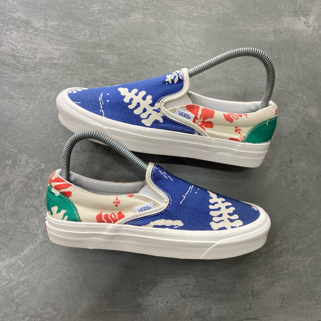 [Size 38] Rare Vans Slip On Style 98 DX Anaheim Factory OG Mixed Aloha Japan Second Original Kondisi