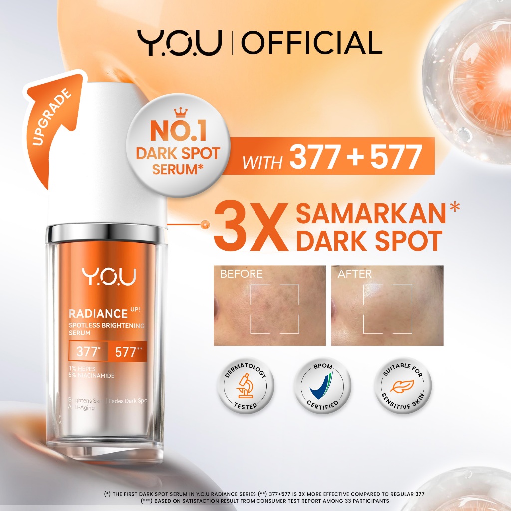 [Spotless Bundle] YOU Radiance Bundle 377+577 dan 5% Niacinamide Hilangkan Noda Hitam, Kulit Glowing