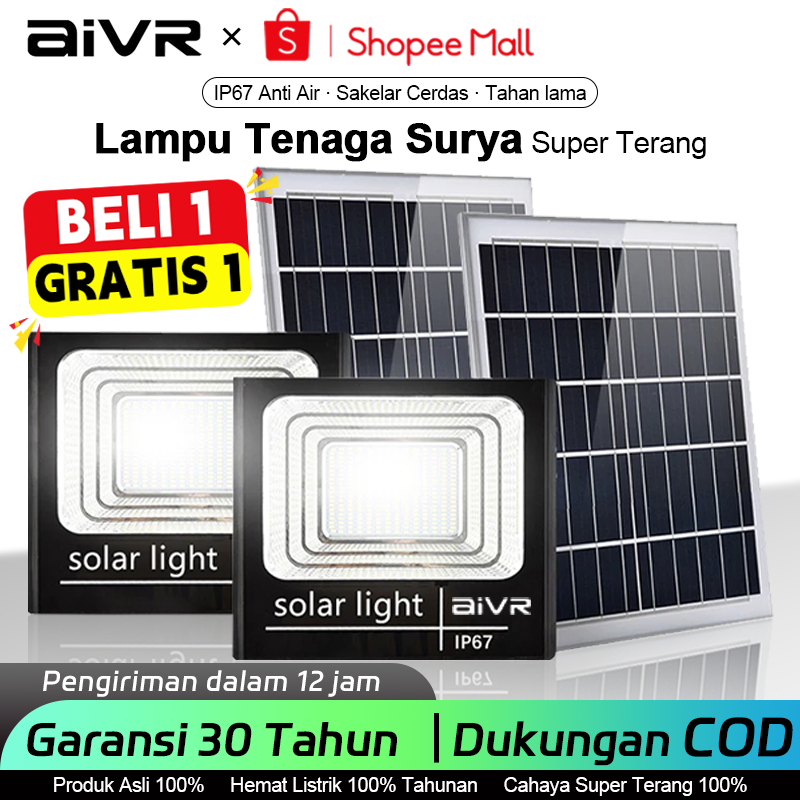 Lampu Tenaga Surya LED dengan Panel Surya dan Remote Control IP67