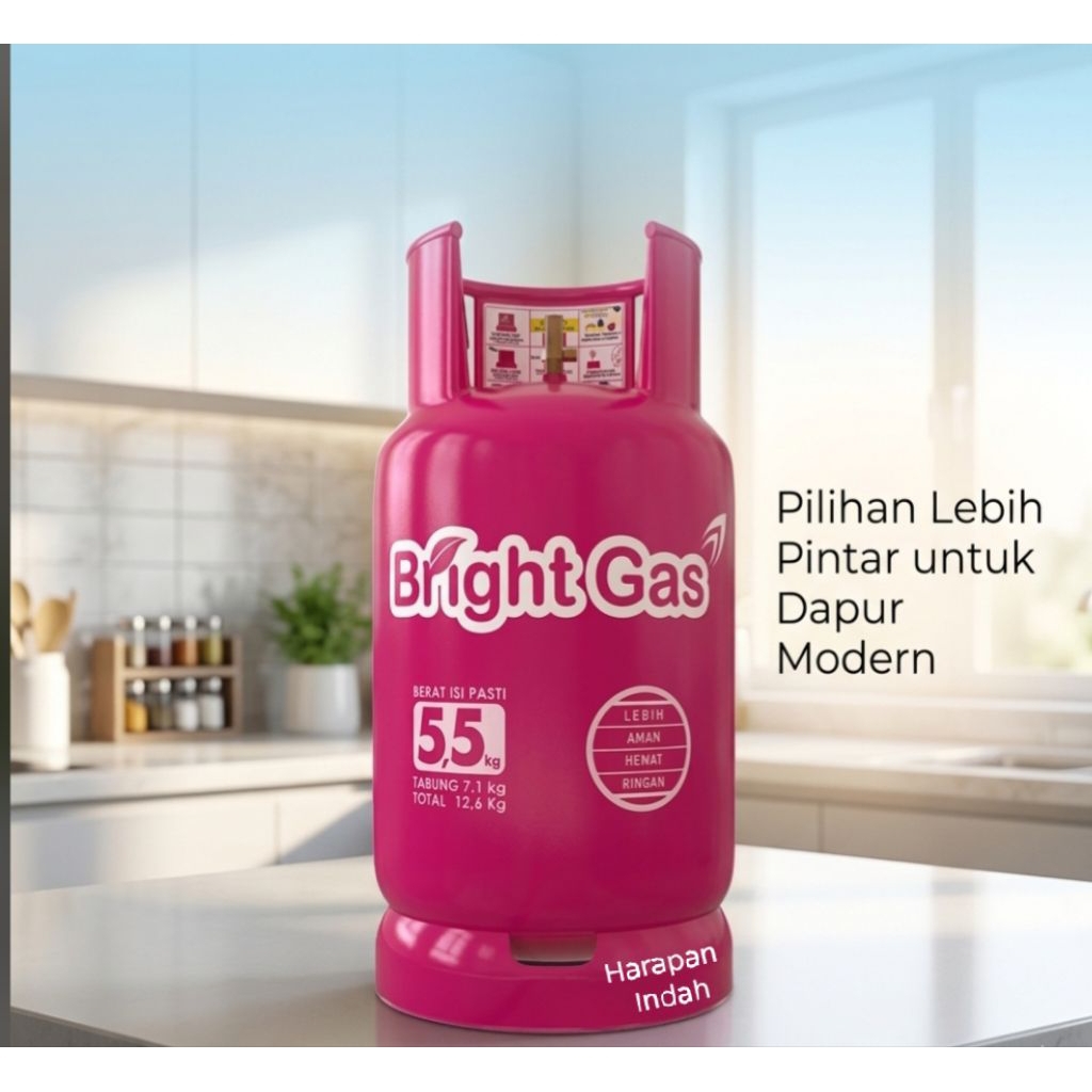 [HANYA TABUNG] Gas 5,5 kg Kosong - Bright Gas Pink Tanpa Isi
