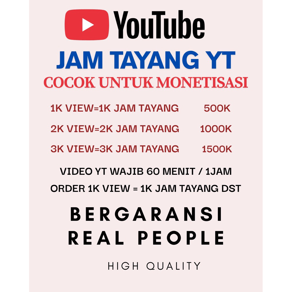 JAM TAYANG YOUTUBE UNTUK MONETISASI
