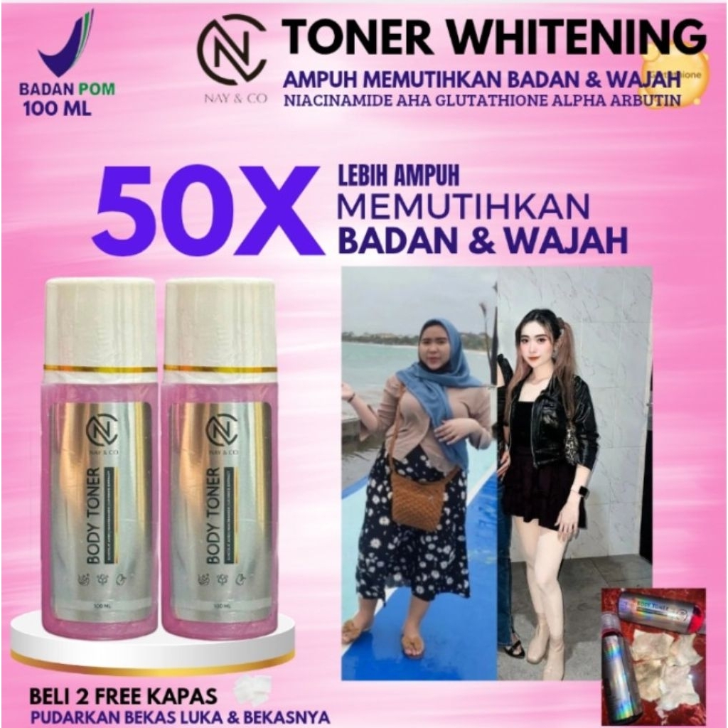 TONER BADAN AHA BPOM COLLAGEN WHITENING | BODY TONER NC