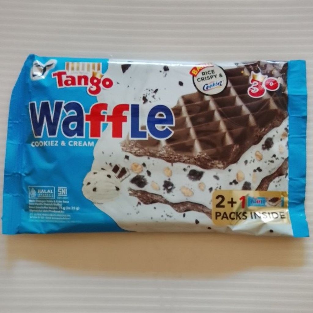 WAFER TANGO WAFFLE COOKIEZ & CREAM 75GR